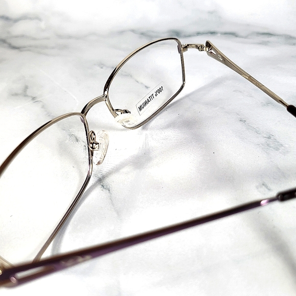 100% Titanium Eyeglass Frame, Woman, Rx'able, Purple Glasses, 56 16 140 NEW - Picture 4 of 4